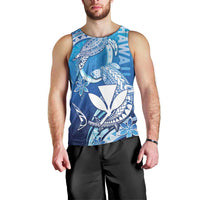 Hawaii Men Tank Top Turtle With Hammerhead Shark Oceanic