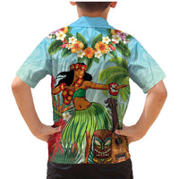 Hawaii Lei Day Family Matching Mermaid Dress and Hawaiian Shirt Hula Girl With Tropical Forest DT04 - Polynesian Pride