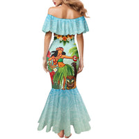 Hawaii Lei Day Family Matching Mermaid Dress and Hawaiian Shirt Hula Girl With Tropical Forest DT04 - Polynesian Pride