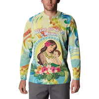 Personalised Hawaii Mother's Day Button Sweatshirt I Love You Mom