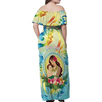 Personalised Hawaii Mother's Day Family Matching Off Shoulder Maxi Dress and Hawaiian Shirt I Love You Mom DT04 - Polynesian Pride