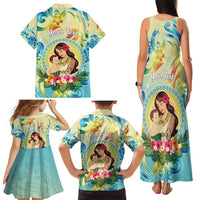 Personalised Hawaii Mother's Day Family Matching Tank Maxi Dress and Hawaiian Shirt I Love You Mom DT04 - Polynesian Pride