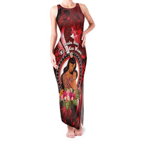 Personalised New Zealand Mother's Day Family Matching Tank Maxi Dress and Hawaiian Shirt I Love You Mom DT04 Mom's Dress Red - Polynesian Pride
