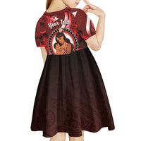 Personalised New Zealand Mother's Day Kid Short Sleeve Dress I Love You Mom