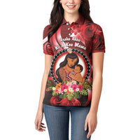 Personalised New Zealand Mother's Day Women Polo Shirt I Love You Mom DT04 - Polynesian Pride