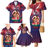 Personalised Samoa Mother's Day Family Matching Mermaid Dress and Hawaiian Shirt I Love You Mom DT04 - Polynesian Pride