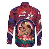 Personalised Samoa Mother's Day Family Matching Tank Maxi Dress and Hawaiian Shirt I Love You Mom DT04 - Polynesian Pride