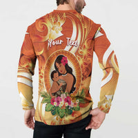 Personalised Tonga Mother's Day Button Sweatshirt I Love You Mom