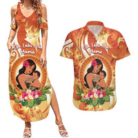 Personalised Tonga Mother's Day Couples Matching Summer Maxi Dress and Hawaiian Shirt I Love You Mom