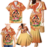 Personalised Tonga Mother's Day Family Matching Mermaid Dress and Hawaiian Shirt I Love You Mom DT04 - Polynesian Pride