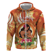 Personalised Tonga Mother's Day Hoodie I Love You Mom