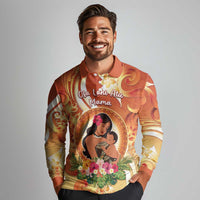 Personalised Tonga Mother's Day Long Sleeve Polo Shirt I Love You Mom