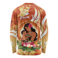 Personalised Tonga Mother's Day Long Sleeve Shirt I Love You Mom