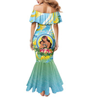 Personalised Fiji Mother's Day Family Matching Mermaid Dress and Hawaiian Shirt I Love You Mom DT04 - Polynesian Pride