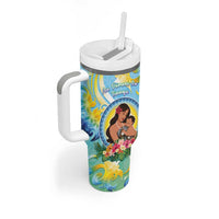 Personalised Fiji Mother's Day Tumbler With Handle I Love You Mom