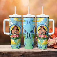 Personalised Fiji Mother's Day Tumbler With Handle I Love You Mom