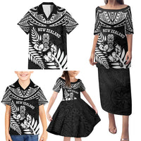 Custom New Zealand Rugby Family Matching Puletasi and Hawaiian Shirt Silver Fern Maori Pattern DT04 - Polynesian Pride