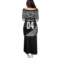 Custom New Zealand Rugby Family Matching Puletasi and Hawaiian Shirt Silver Fern Maori Pattern DT04 - Polynesian Pride
