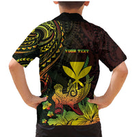 Personalised Hawaii Family Matching Mermaid Dress and Hawaiian Shirt Kanaka Maoli With Hammerhead Shark DT04 - Polynesian Pride