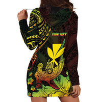 Personalised Hawaii Hoodie Dress Kanaka Maoli With Hammerhead Shark DT04 - Polynesian Pride