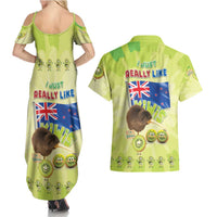 New Zealand Kiwi Couples Matching Summer Maxi Dress and Hawaiian Shirt I Just Really Like Kiwis