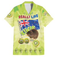 New Zealand Kiwi Family Matching Short Sleeve Bodycon Dress and Hawaiian Shirt I Just Really Like Kiwis DT04 Dad's Shirt - Short Sleeve Green - Polynesian Pride