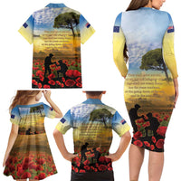 New Zealand ANZAC Day Family Matching Long Sleeve Bodycon Dress and Hawaiian Shirt The Ode Remembrance And Poppy DT04 - Polynesian Pride