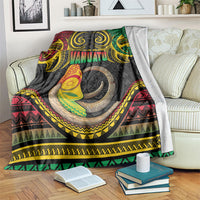 Vanuatu Language Week Blanket Boar Tusk Warrior Tribal Floral Pattern