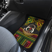 Vanuatu Language Week Car Mats Boar Tusk Warrior Tribal Floral Pattern