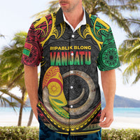 Vanuatu Language Week Hawaiian Shirt Boar Tusk Warrior Tribal Floral Pattern DT05 - Polynesian Pride
