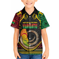 Vanuatu Language Week Hawaiian Shirt Boar Tusk Warrior Tribal Floral Pattern DT05 - Polynesian Pride