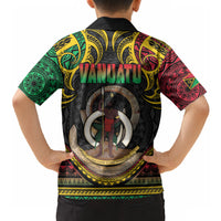 Vanuatu Language Week Hawaiian Shirt Boar Tusk Warrior Tribal Floral Pattern DT05 - Polynesian Pride