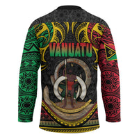 Vanuatu Language Week Hockey Jersey Boar Tusk Warrior Tribal Floral Pattern