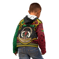 Vanuatu Language Week Kid Hoodie Boar Tusk Warrior Tribal Floral Pattern