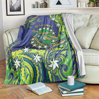 Cook Islands Language Week Blanket Flying Fish 15 Stars Tribal Patterns