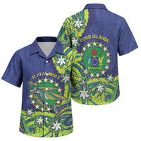 Cook Islands Language Week Family Matching Long Sleeve Bodycon Dress and Hawaiian Shirt Flying Fish 15 Stars Tribal Patterns DT05 Son's Shirt Green - Polynesian Pride