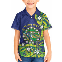 Cook Islands Language Week Hawaiian Shirt Flying Fish 15 Stars Tribal Patterns DT05 - Polynesian Pride