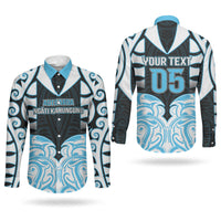 Custom Aotearoa Ngati Kahungunu Couples Matching Short Sleeve Bodycon Dress and Long Sleeve Button Shirt New Zealand Traditional Maori Pattern DT05 - Polynesian Pride