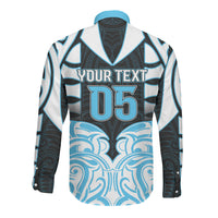 Custom Aotearoa Ngati Kahungunu Long Sleeve Button Shirt New Zealand Traditional Maori Pattern DT05 - Polynesian Pride