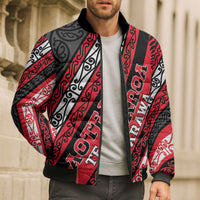 Personalised Aotearoa Te Arawa Bomber Puffer Jacket New Zealand Maori Tribal Fern Pattern