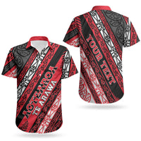 Personalised Aotearoa Te Arawa Couples Matching Puletasi and Hawaiian Shirt New Zealand Maori Tribal Fern Pattern