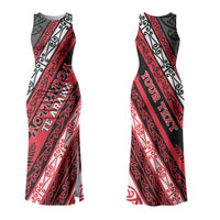 Personalised Aotearoa Te Arawa Couples Matching Tank Maxi Dress and Hawaiian Shirt New Zealand Maori Tribal Fern Pattern