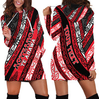 Personalised Aotearoa Te Arawa Hoodie Dress New Zealand Maori Tribal Fern Pattern