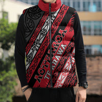 Personalised Aotearoa Te Arawa Sleeveless Puffer Jacket New Zealand Maori Tribal Fern Pattern