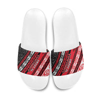 Aotearoa Te Arawa Slide Sandals New Zealand Maori Tribal Fern Pattern