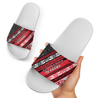 Aotearoa Te Arawa Slide Sandals New Zealand Maori Tribal Fern Pattern