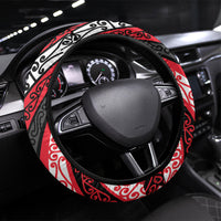 Aotearoa Te Arawa Steering Wheel Cover New Zealand Maori Tribal Fern Pattern