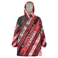 Personalised Aotearoa Te Arawa Wearable Blanket Hoodie New Zealand Maori Tribal Fern Pattern
