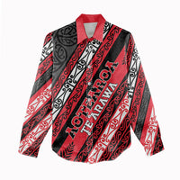 Personalised Aotearoa Te Arawa Women Casual Shirt New Zealand Maori Tribal Fern Pattern