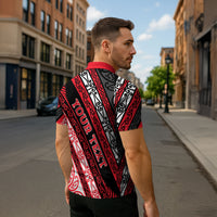 Personalised Aotearoa Te Arawa Zipper Polo Shirt New Zealand Maori Tribal Fern Pattern DT05 - Polynesian Pride